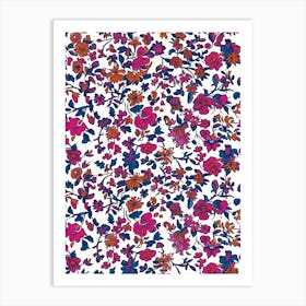 Inspiring Floral London Fabrics Floral Pattern 1 Art Print