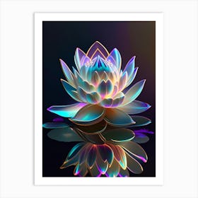 Amur Lotus Holographic 7 Art Print