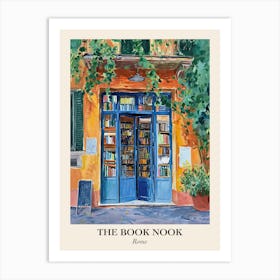 Rome Book Nook Bookshop 3 Poster Art Print