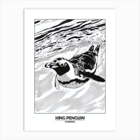 Penguin Swimming Poster 6 Art Print