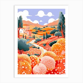 Agrigento, Italy, Illustration In The Style Of Pop Art 2 Art Print