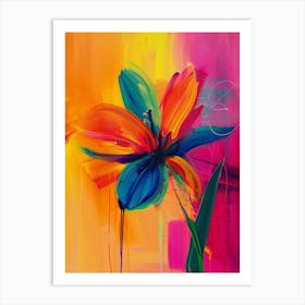 Abstract Flower Painting 6 Art Print