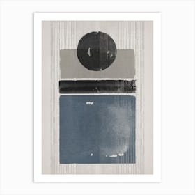 The Abstract Blue Man Art Print