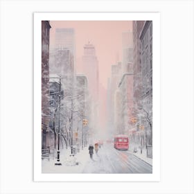 Dreamy Winter Painting New York City Usa 5 Art Print