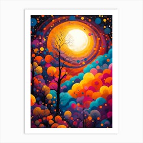 Colorful Night Sky Art Print