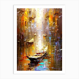 Gondolas In Venice Art Print