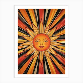 Retro Sunburst Art Print (6) Art Print