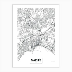 Map Naples Art Print