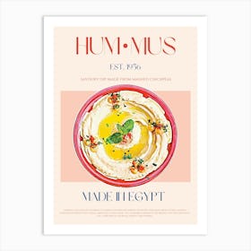 Hummus Mid Century Art Print