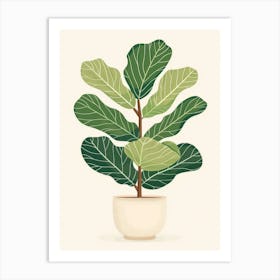 Fig Tree In A Pot 1 Art Print