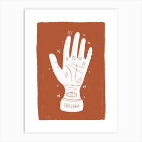 Palmistry Hand Rust Art Print