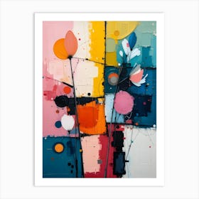 Abstract Flowers 1 Art Print