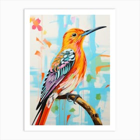 Colourful Bird Painting Hoopoe 2 Art Print