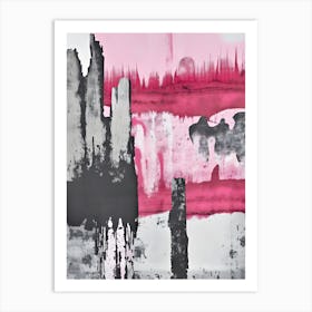 Pink Cityscape Abstract Art Print