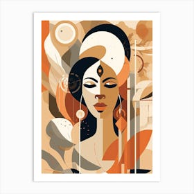 Woman Portrait Abstract Art Print