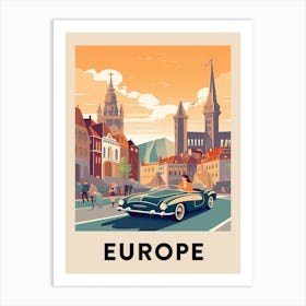 Vintage Travel Poster Europe Art Print