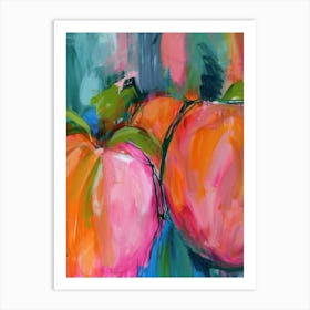 Peach Painting Art Print