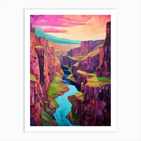 Palouse Falls State Park Retro Park 5 Art Print