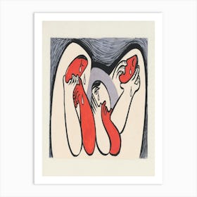 Crying Women (1938), Abstract Painting By Mikulas Galanda Art Print