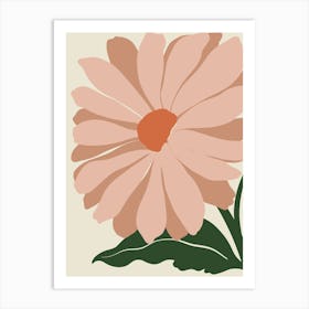 Peach Daisy Art Print