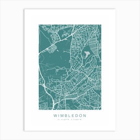 Wimbledon Wall Art Teal Art Print