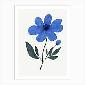 Blue Flower 11 Art Print