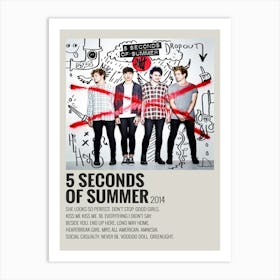 Poster 5 Seconds Of Summer Album Cover 2 Art Print