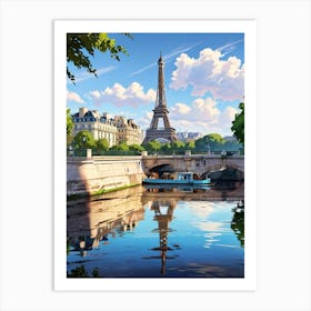 Eiffel Tower In Paris 1 Art Print