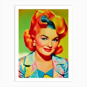 Anne Baxter Colourful Pop Movies Art Movies Art Print