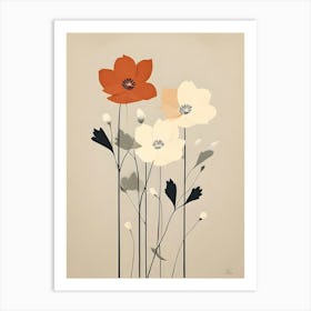 Three Flowers 3 Art Print