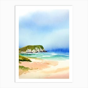 Durdle Door Beach 4, Dorset Watercolour Art Print
