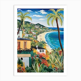 Laguna Beach, California, Matisse And Rousseau Style 3 Art Print