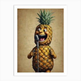 Pineapple Karaoke 1 Art Print