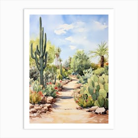 Desert Botanical Garden Usa Watercolour 3 Art Print
