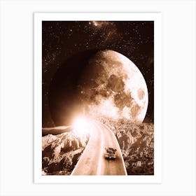 On The Way To The Vintage Moon Art Print