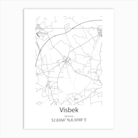 Visbek,Germany Minimalist Map Poster