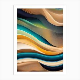 Abstract Wave Painting 3 Art Print