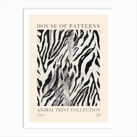 House Of Patterns Zebra Animal Print Pattern 4 Art Print