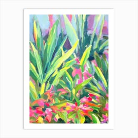 Bromeliad 2 Impressionist Painting Art Print