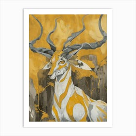 Antelope Precisionist Illustration 3 Art Print