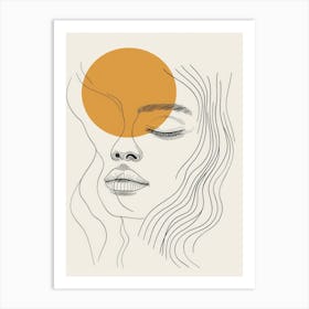 Woman'S Face 2 Art Print