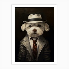 Gangster Dog Maltese 2 Art Print