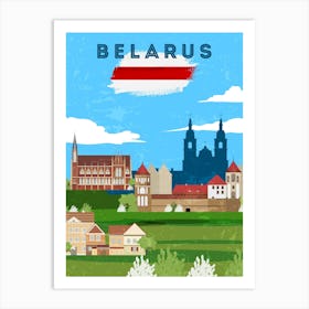 Belarus — Retro travel minimalist art poster 1 Art Print