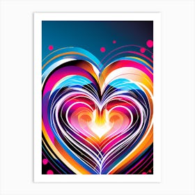 Abstract Heart 3 Art Print