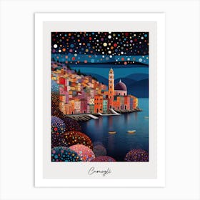 Poster Of Camogli, Italy, Illustration In The Style Of Pop Art 1 Art Print