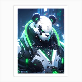 Futuristic Panda Art Print