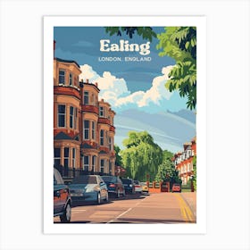 Ealing London England Street Travel Art Illustration Art Print