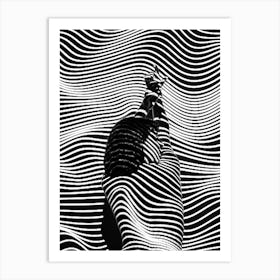 Zebra In A Wave Art Print