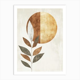 Sun And Leaf Canvas Print 2 Art Print