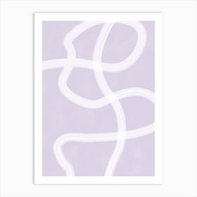 Pastel Lilac One Line No.2 Art Print